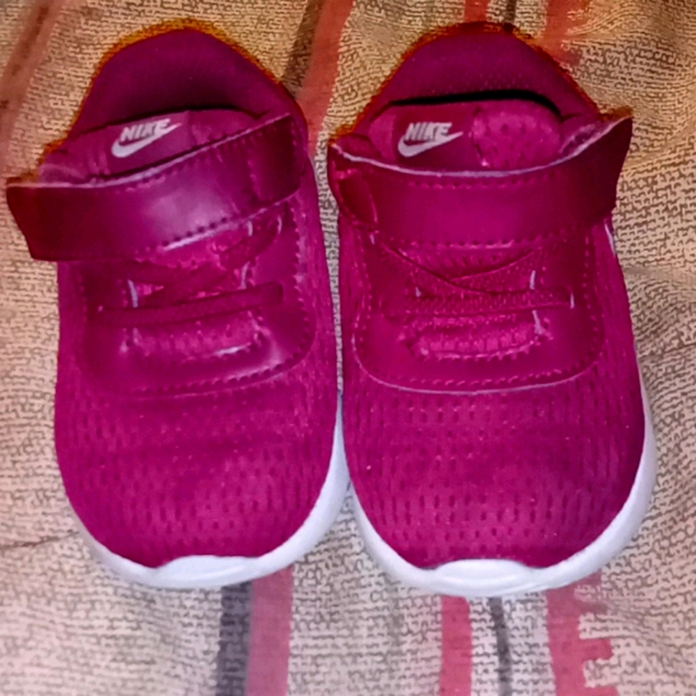 Burgundy and pink nike
